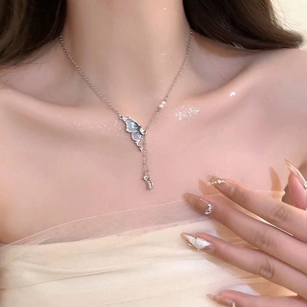 Butterfly Tassel Necklace